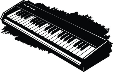 Naklejka premium piano keys vector illustration