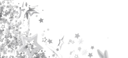 Elegant silver stars background ideal for holidays, celebrations, and festive designs.