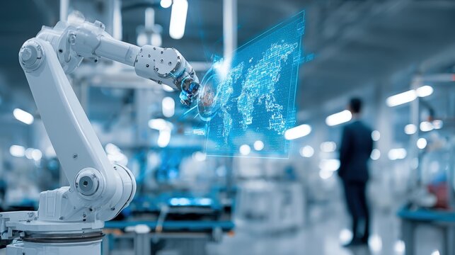 Advanced Robotics System Integrating Global Data in Manufacturing Setting, Demonstrating Automation Technology and Business Application