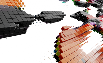 Abstract 3D Cube Blocks Background Texture