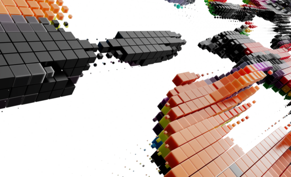 Abstract 3D Cube Blocks Background Texture