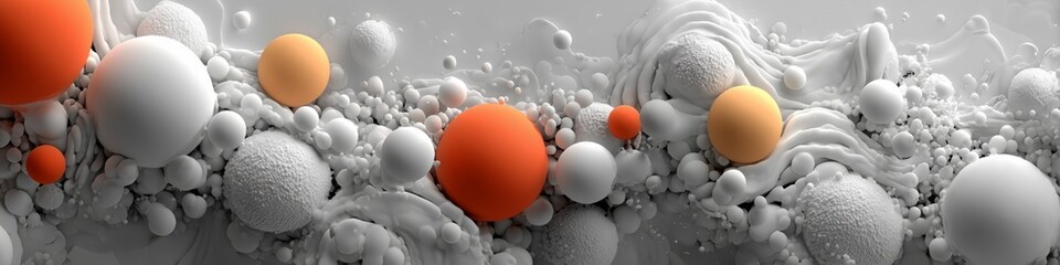 wide background with organic blobs in warm monochrome smooth design