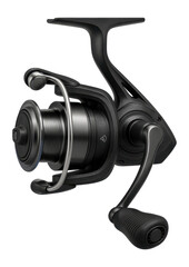 Graphite spinning reel with a counterbalanced handle for reduced vibration
