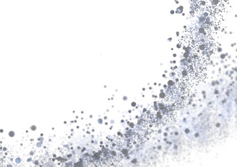 Elegant silver particles flowing, perfect for technology or luxury backgrounds.