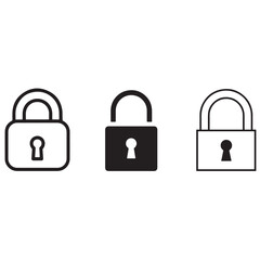 Padlock Icon Set &ndash; Security and Privacy Symbols &ndash; Vector EPS

