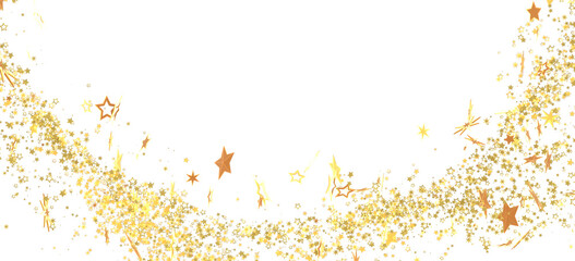 Sparkling gold stars on white. Perfect for celebrations, holidays, and more!