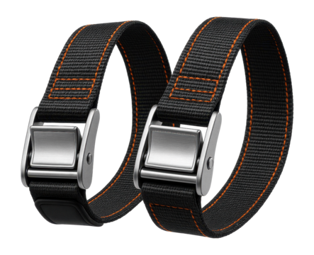 Reinforced packing straps with metal buckles for securing large shipments