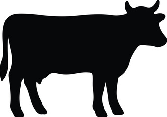 Illustrator Cow livestock domestic animal farm mammal Silhouette vector