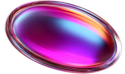 Obraz premium Colorful Abstract Shape with Smooth Surface and Light Reflection Isolate on Transparent Background, cutout, png