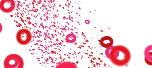 Vibrant pink and red circles floating on white. Perfect for backgrounds, presentations, and more.
