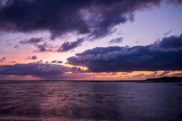 sunset over the ocean