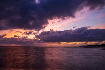 long exposure of a sunset
