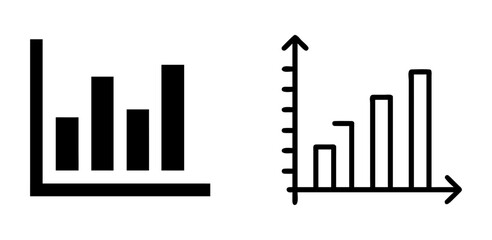 Bar Chart Icon, Data Visualization, Analytics Graph, Statistics Chart, Business Report