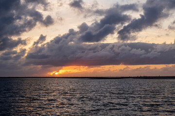 sunset in the sea
