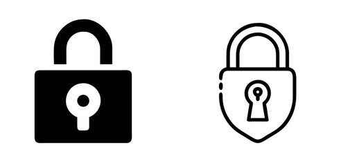 Lock Security Icon, Privacy Protection Symbol, Secure Access, Safety Lock, Data Security UI Element
