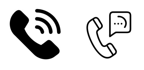 Obraz premium Phone Call Icon for Communication, Contact, Customer Support, and Telephony