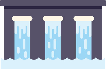 Hydroelectric power plant is generating clean energy from water, a renewable source of energy