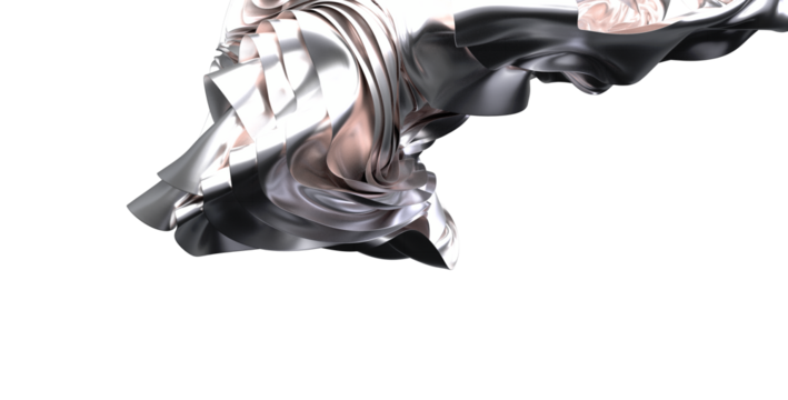 Stylish abstract image of flowing silver and black fabric. Perfect for design and fashion projects.