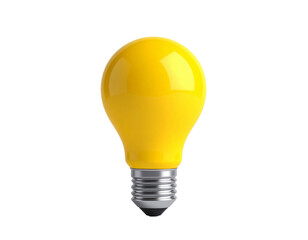 Vibrant Yellow Lightbulb: Illumination & Innovation Concept