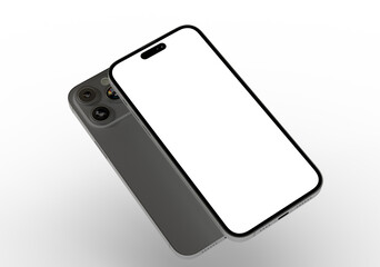 High-quality image of a modern smartphone with a blank screen, perfect for app presentations or website mockups.