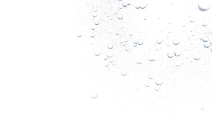 Close-up of air bubbles rising in clear water. Perfect for backgrounds or clean concepts.