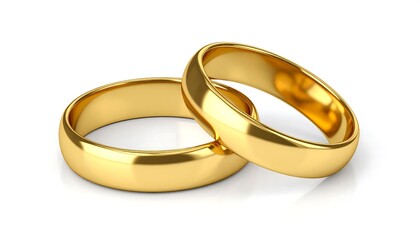 Two gold wedding rings