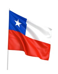 Naklejka premium Chilean flag waving (2)