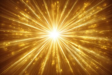 Golden Light Burst Background Design