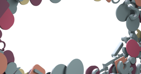 3D rendering flying email icon and web flying