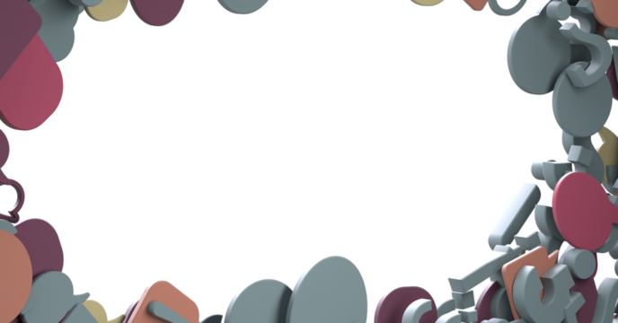 3D rendering flying email icon and web flying