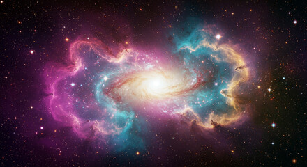 Massive Cosmic Storm in Vibrant Nebula