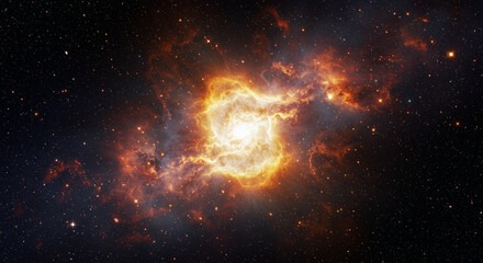 Supermassive Galactic Core Explosion in Deep Space