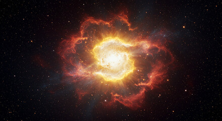 Supermassive Galactic Core Explosion in Deep Space