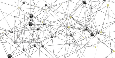 Obraz premium 3D rendering of a complex network. Ideal for technology, connection, and global communication concepts.