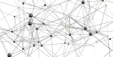 3D rendering of a complex network. Ideal for technology, connection, and global communication concepts.