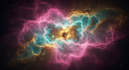 Massive Cosmic Storm in Vibrant Nebula