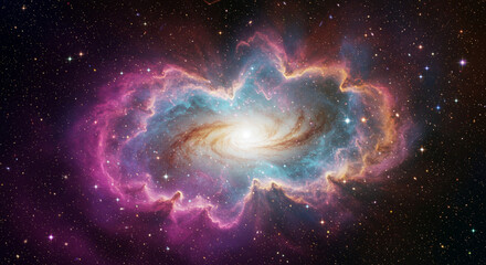 Massive Cosmic Storm in Vibrant Nebula