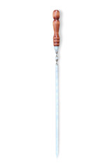 Skewer with wooden handle