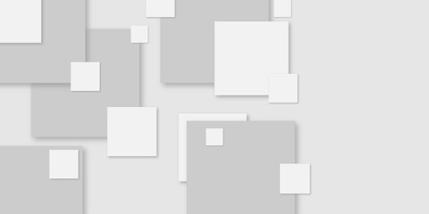 Grey white abstract background paper shine and layer element vector for presentation design. Vector white horizontal template for business banner, formal invitation backdrop, luxury modern .	
