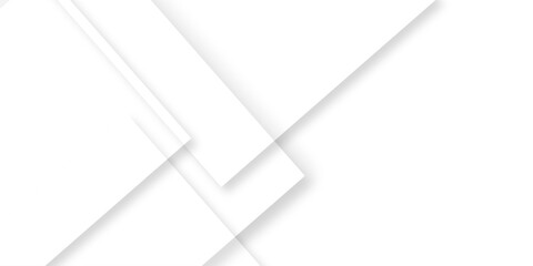 Abstract white background design with layers of textured white transparent material in triangle and squares shapes. White color technology concept geometric line vector white light grey background.
