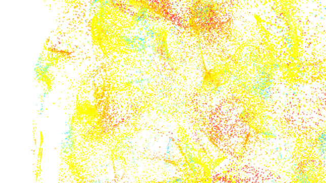High-resolution abstract background image featuring a dynamic pattern of yellow and red dots on white. Perfect for websi