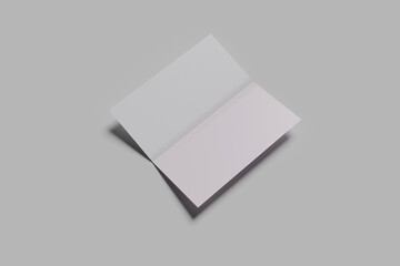 Bifold brochure mockup (blank)
