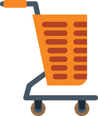 Shopping cart ready for shopping depicting online or in store purchase of goods