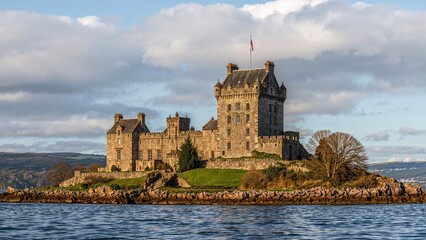 A centuries-old castle serving as the traditional seat of the MacLeod clan on an island in the Inner Hebrides.