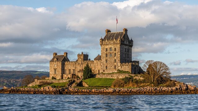 A centuries-old castle serving as the traditional seat of the MacLeod clan on an island in the Inner Hebrides.