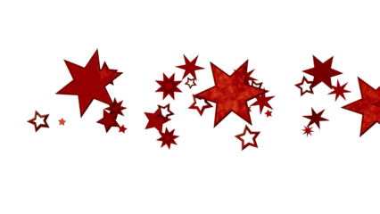 Red star burst design element perfect for festive celebrations, backgrounds, and more.