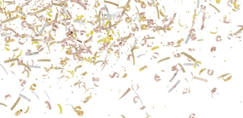Image of falling confetti, ideal for celebratory backgrounds, party invitations, or festive designs.  Perfect for adding a touch of fun!
