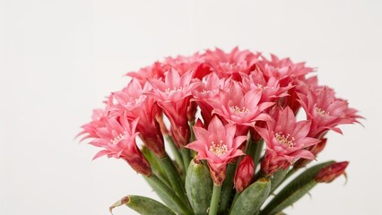 Obraz premium Festive Schlumbergera displayed on white