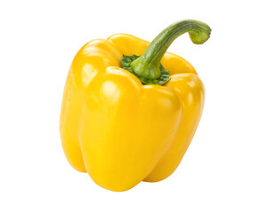 Yellow Capsicum PNG – Fresh Healthy Vegetable, Vitamin-Rich Ingredient, Transparent Background