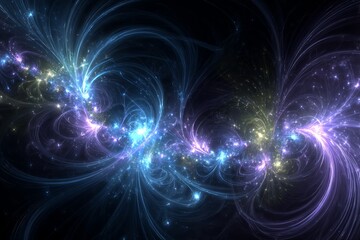 Fototapeta premium Abstract Cosmic Nebula With Vibrant Colors